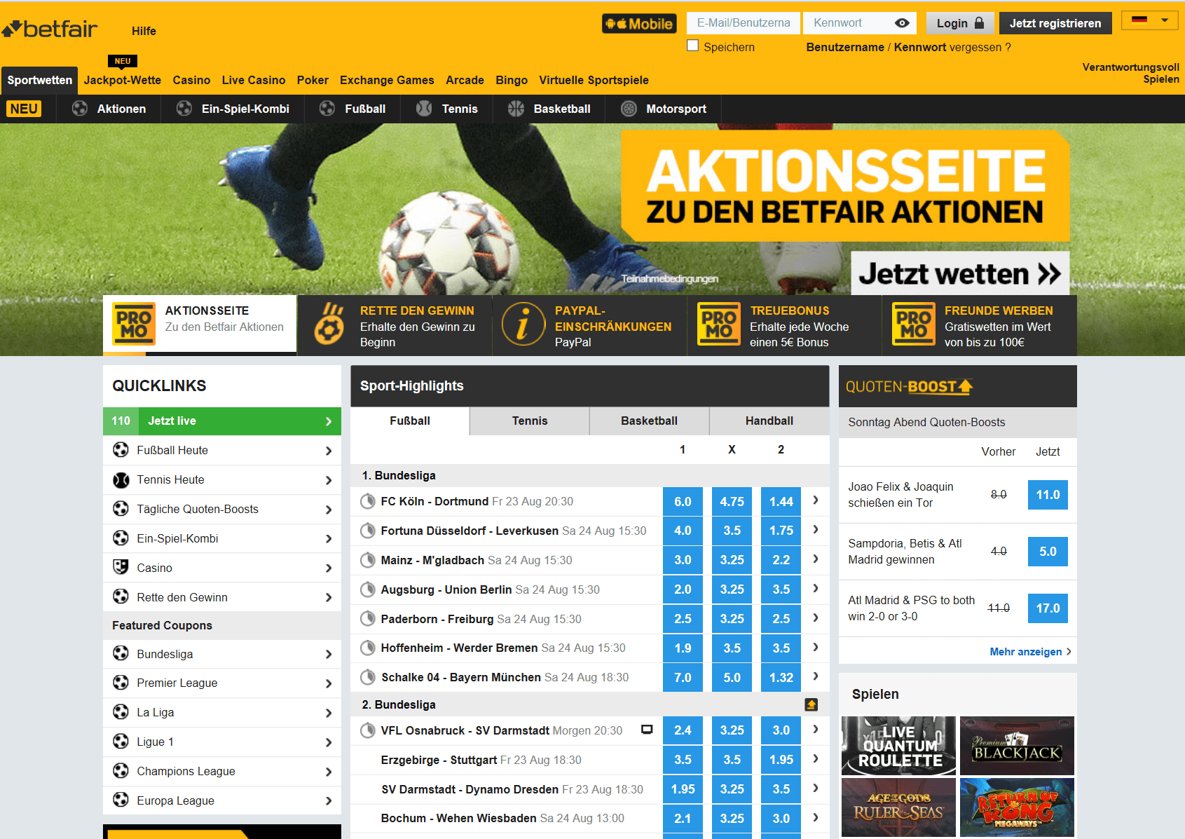 Betfair im Test