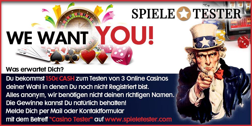 Casino Tester gesucht