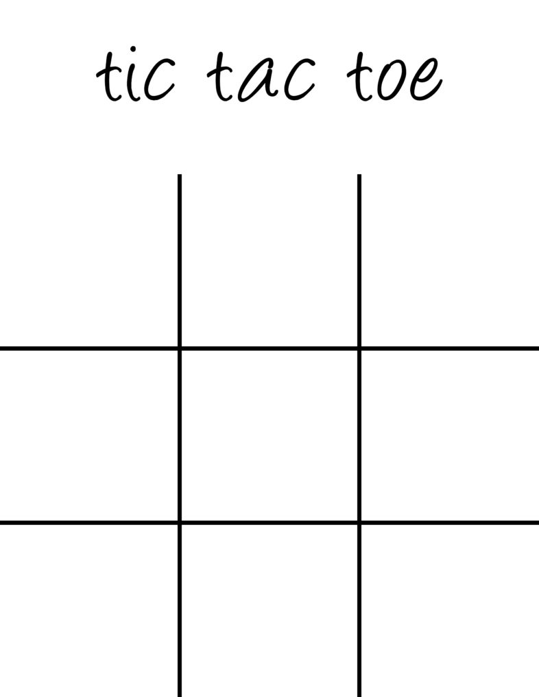 Tic Tac Toe Vorlage