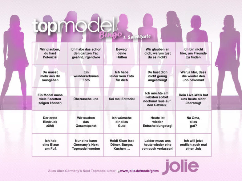 GNTM Bingo Karte