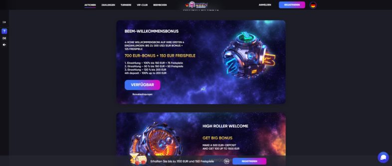 beem casino bonus