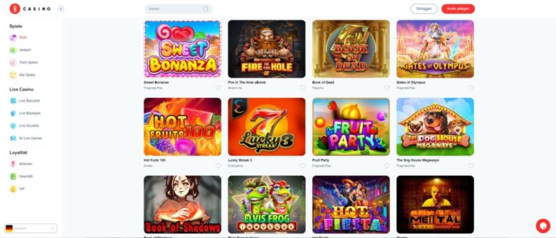 spiele in online casinos