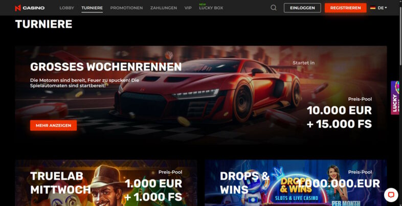 n1 online casinos turniere