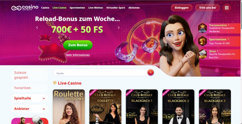 Casino Infinity Live Games