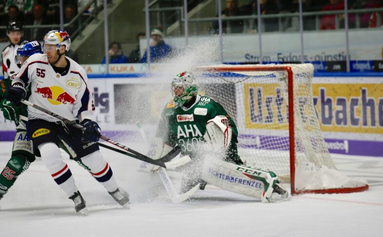 Der Torwart beim Eishockey