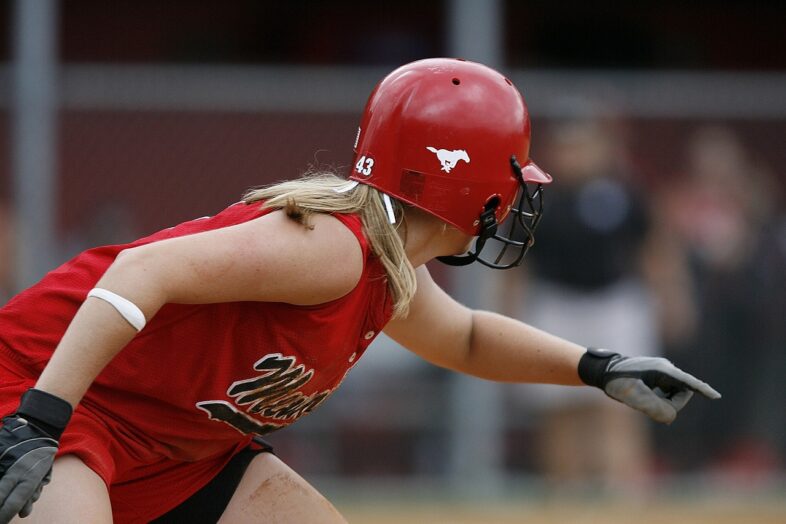 Der Pitcher beim Softball